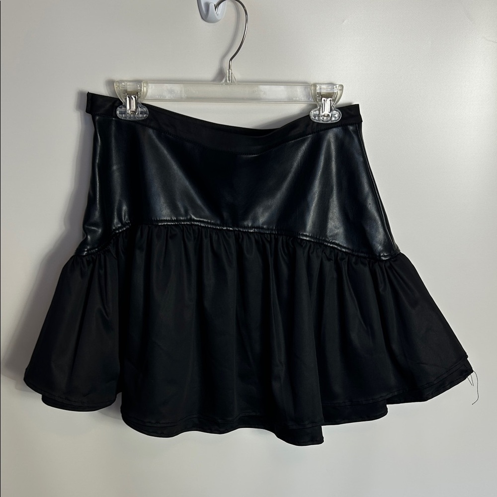 NWT Anthropologie Avec Les Filles Faux Leather Mini Skirt - Size 10 - Picture 7 of 7
